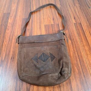 Blitz Faux Leather Brown Hobo Bucket Bag